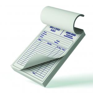 Bloco de Pedidos Sulfite 75g   50 Folhas cada Talão Corte Reto 1 Via