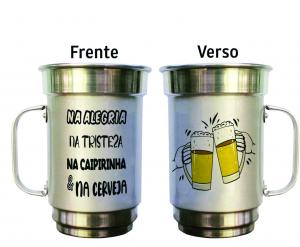 Caneca de Chopp Alumínio Aluminio 750 ml  Brilho  