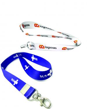 Cordão para Crachá Poliester   Brilho  4x4 Impressão frente e verso