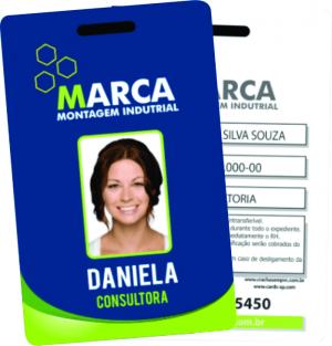Crachás de Identificação Personalizado Plástico compacto 91X59 mm 4x0 / 4x4 Impressão Digital arredondado 4x0 Impressão Frente e 4x4 Impressão frente e verso